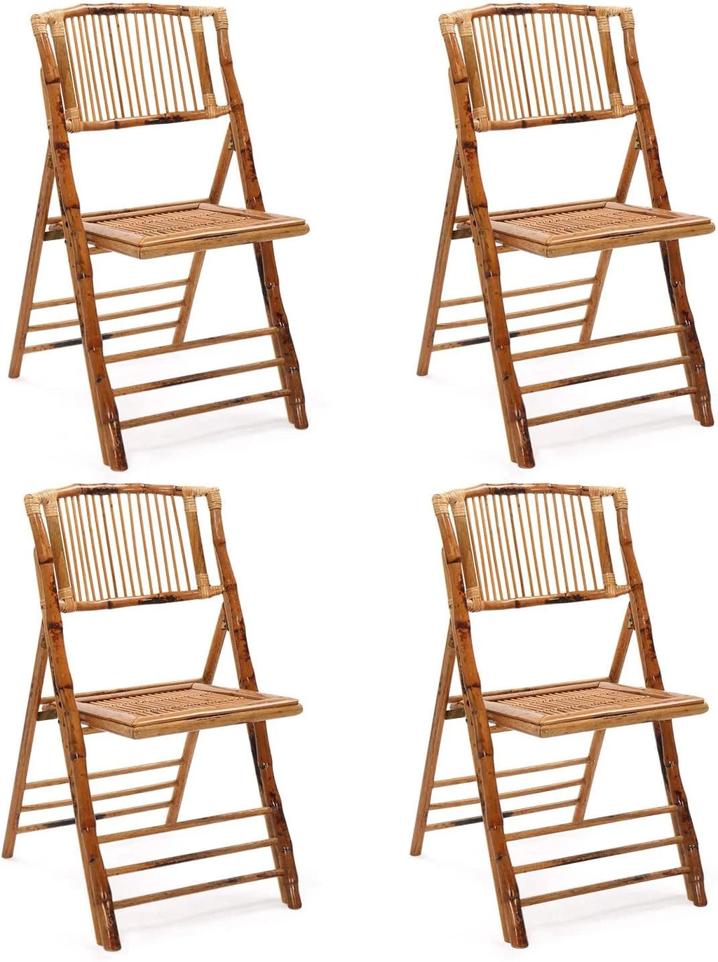 Bamboo Folding Chair 4 Pack Q4278