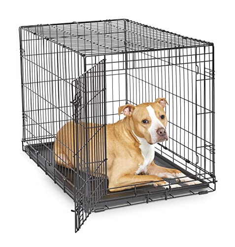 Single Door Dog Crate with Leak-Proof Pan, 42 Inch R318046