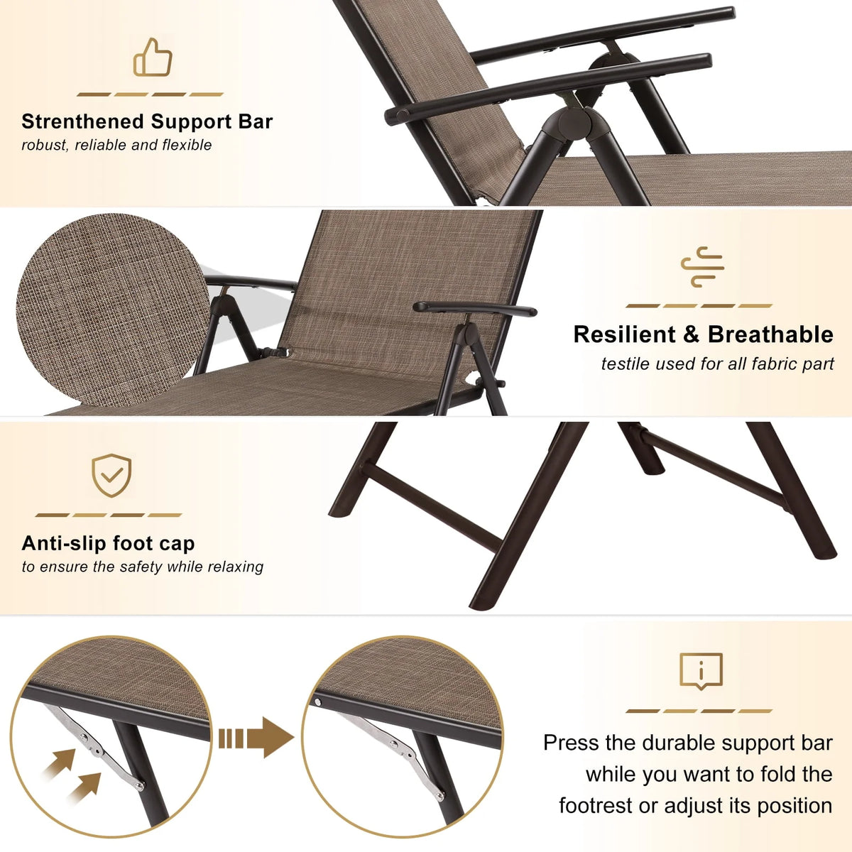 Gray Set of 2 Textile Outdoor Chaise Lounge R382699