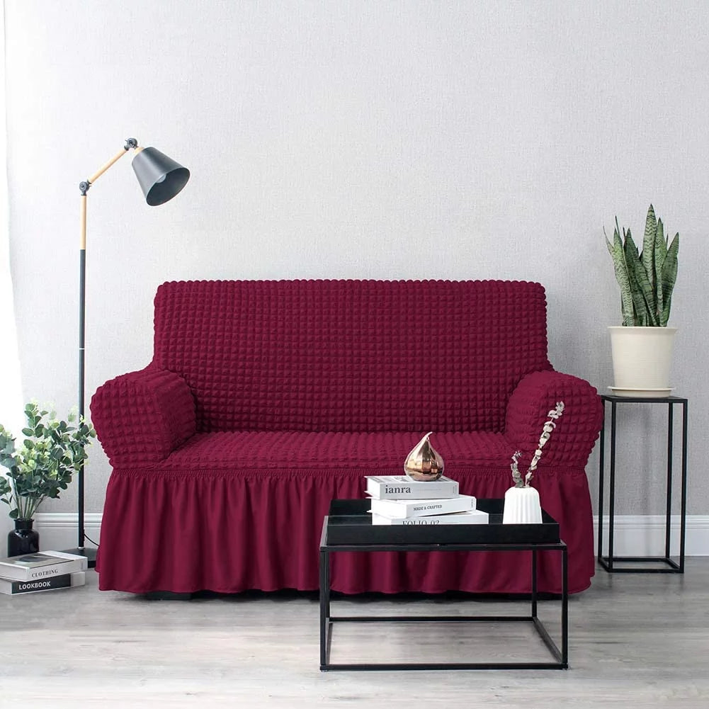 Burgundy 4 Seater Armchair Slipcover F4119
