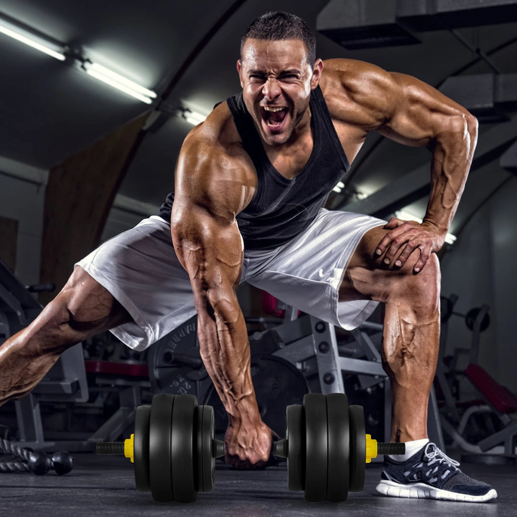 66 Lbs Adjustable Dumbbell Barbell Set K1360