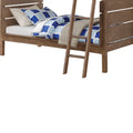 Wooden Twin Bunk Bed Antique Oak Brown X33558