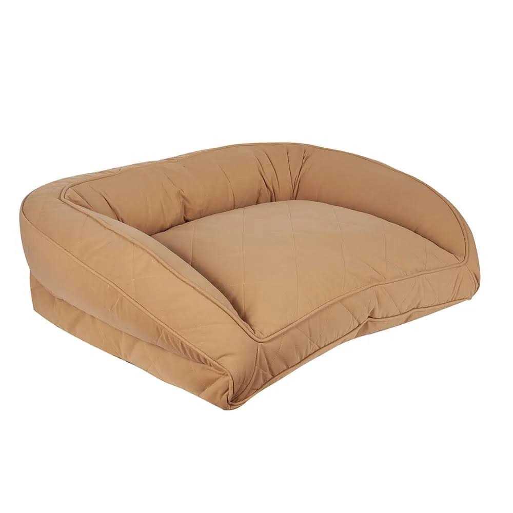 Quilted Microfiber Bolster Pet Bed D652