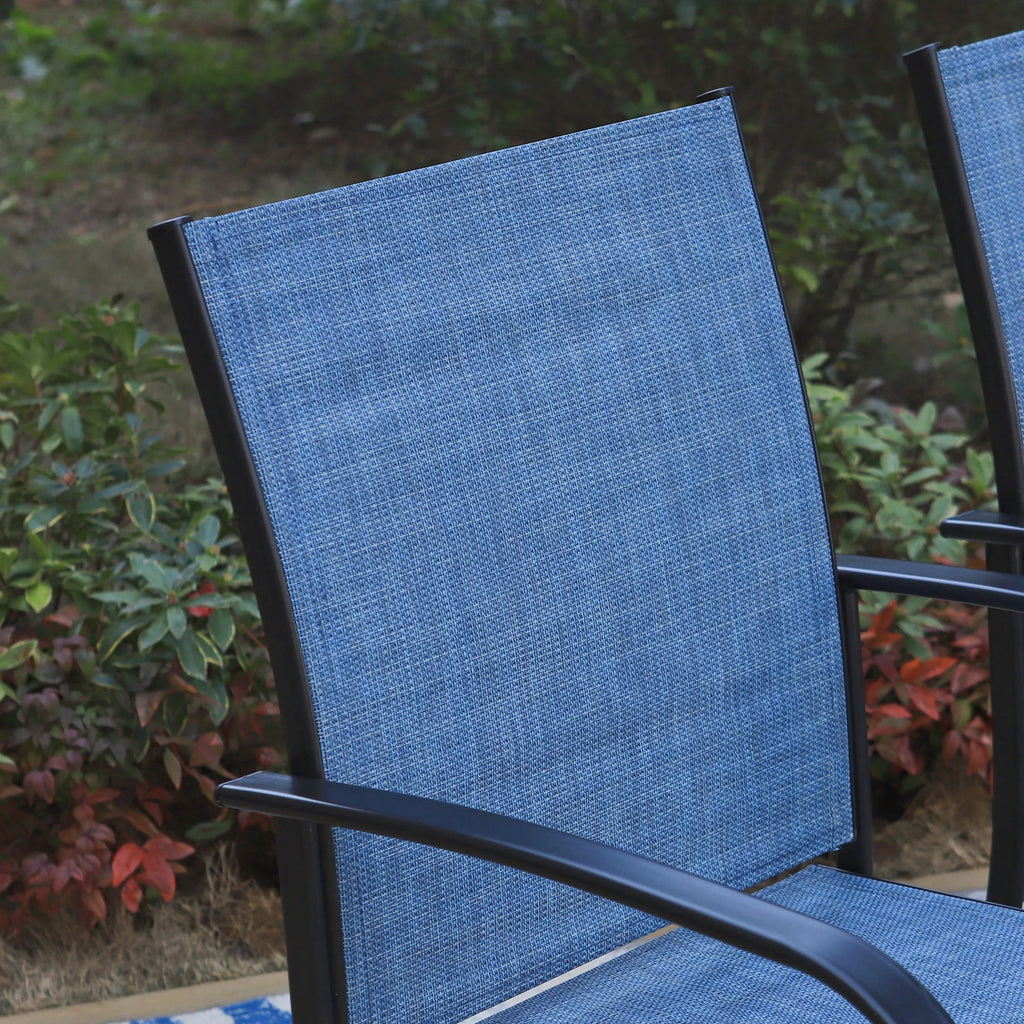 9-Piece Outdoor Patio Dining Set with Steel Table & Textilene Chairs S85773