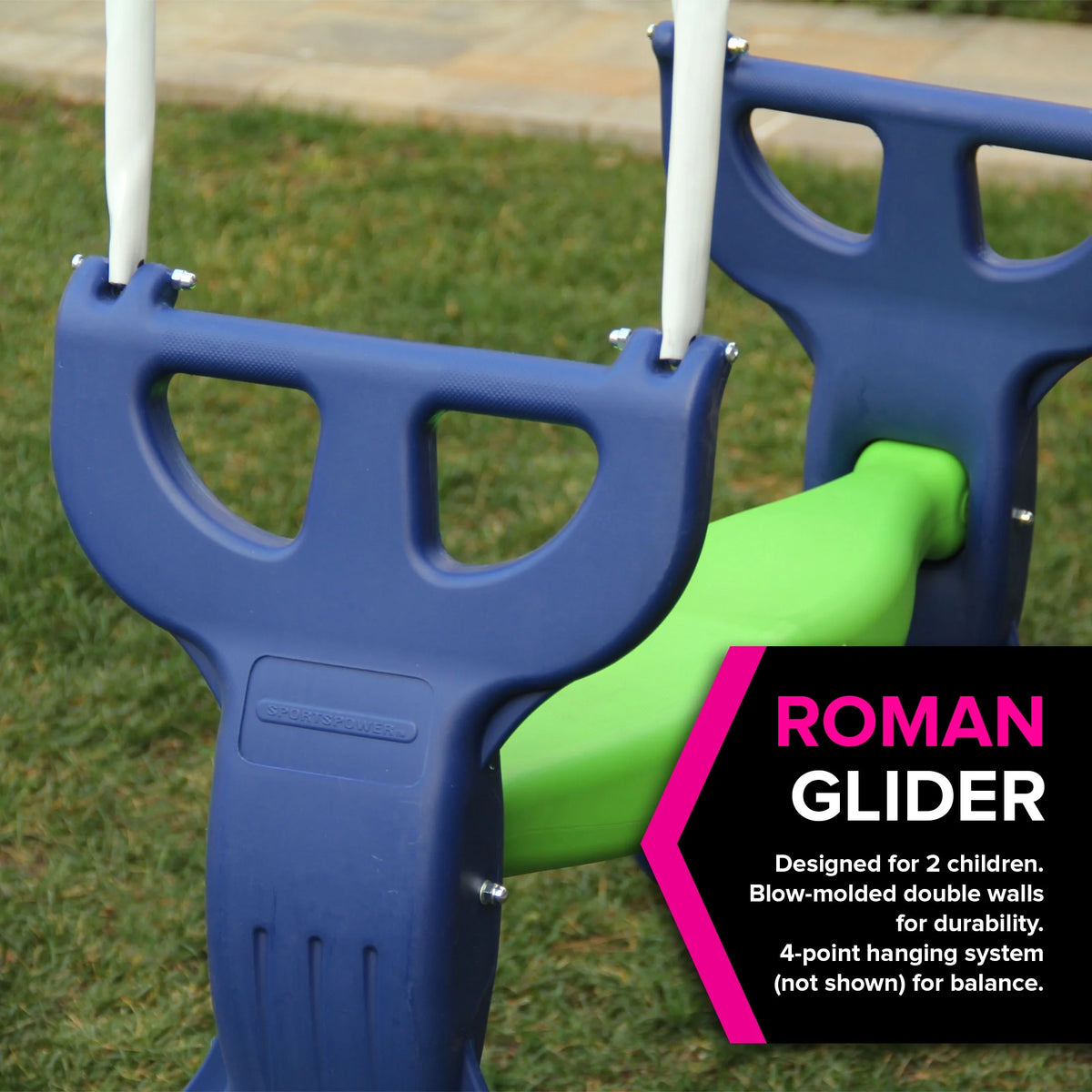 Metal Swing Set with Glider and Slide F341379