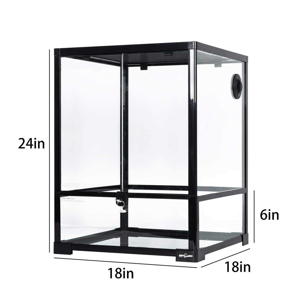 Reptile Glass Terrarium 18 x 18 x 24 Front Opening R3880