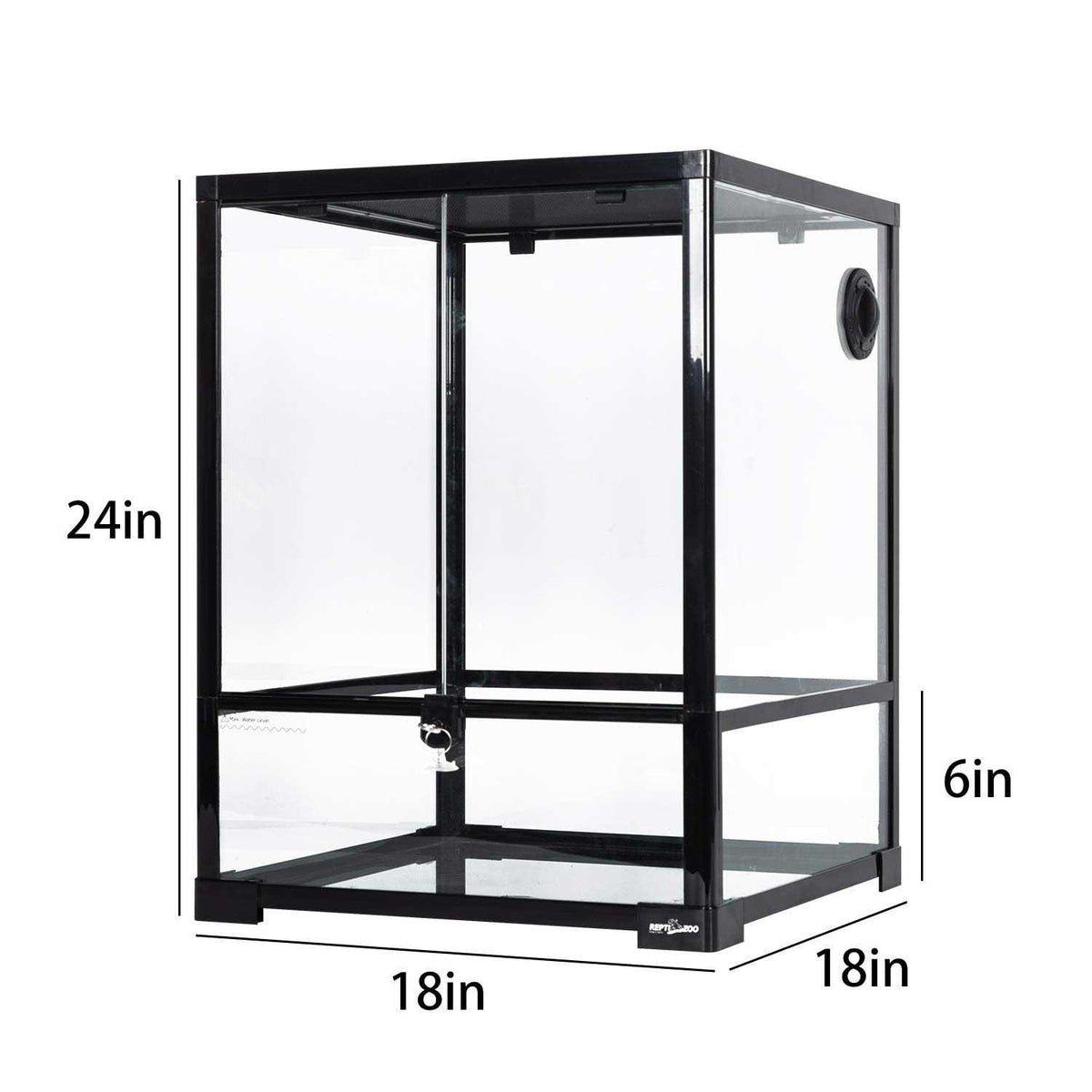 Reptile Glass Terrarium 18 x 18 x 24 Front Opening R3880