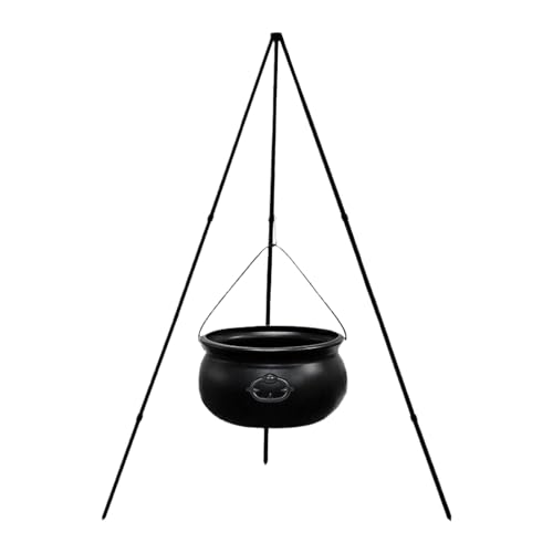 Large Plastic Witches Cauldron on Tripod with Light R999916
