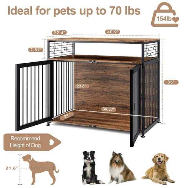 41 in. Heavy Duty Dog Crate Furniture P981