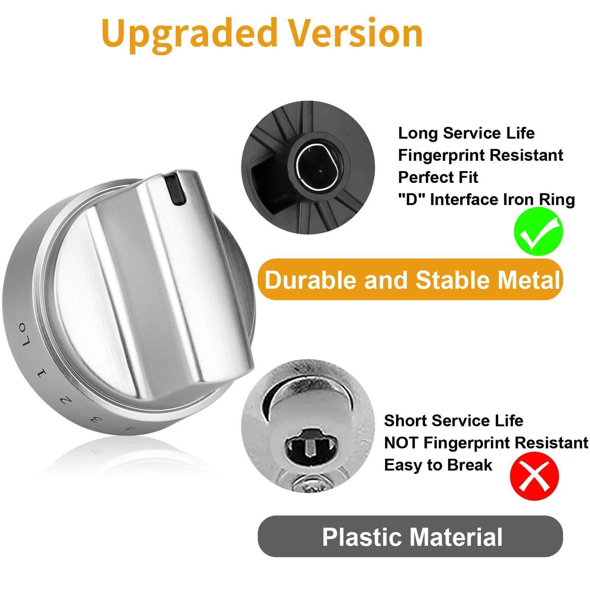 Stainless Steel Control Knobs B9709