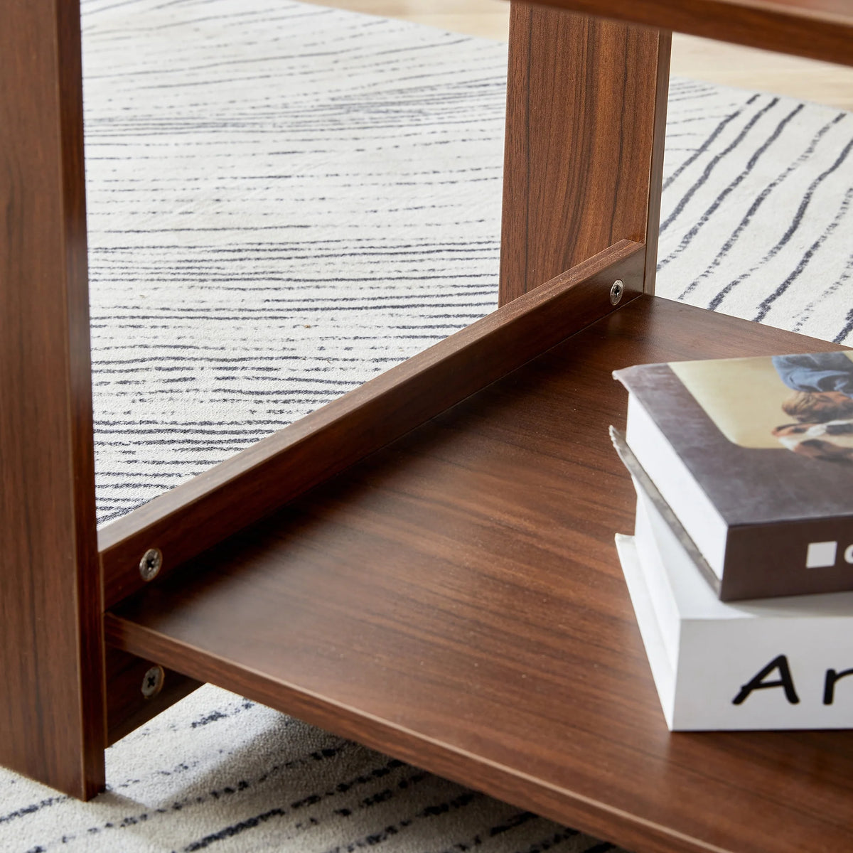 2-Tier Wood Coffee Table with Storage Z176059