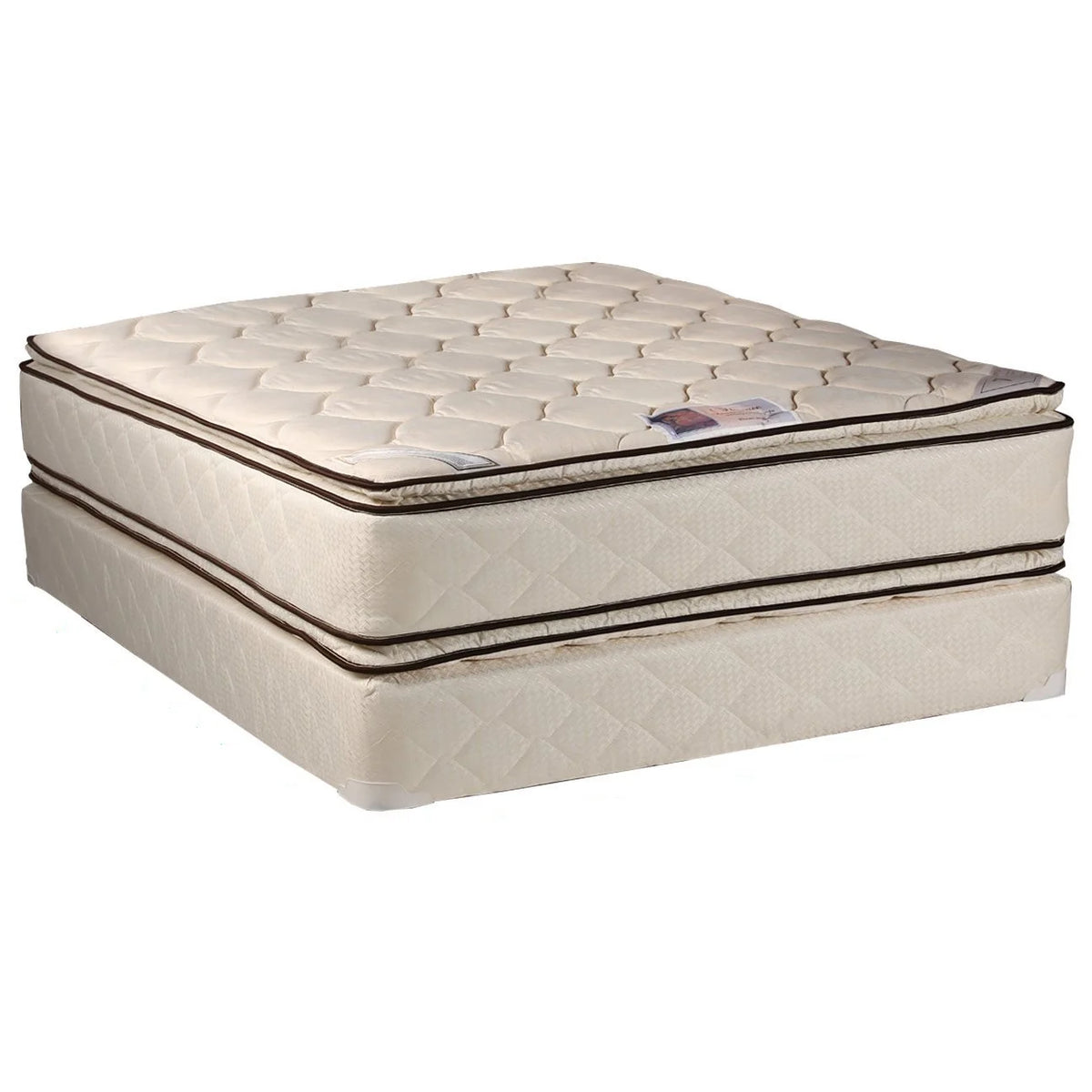 Queen PillowTop Mattress Set with Bed Frame V4167