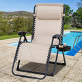 Oversized Zero Gravity Chair with Cup Holder Tray and Pillows T12075