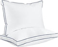 King Size White Set of 2 Gusseted Bed Pillows J486631