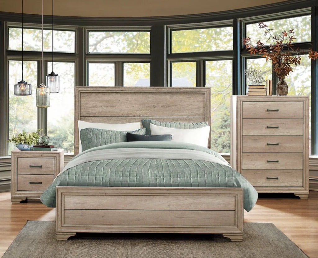 California King 3pc Wooden Bedroom Set Q82575