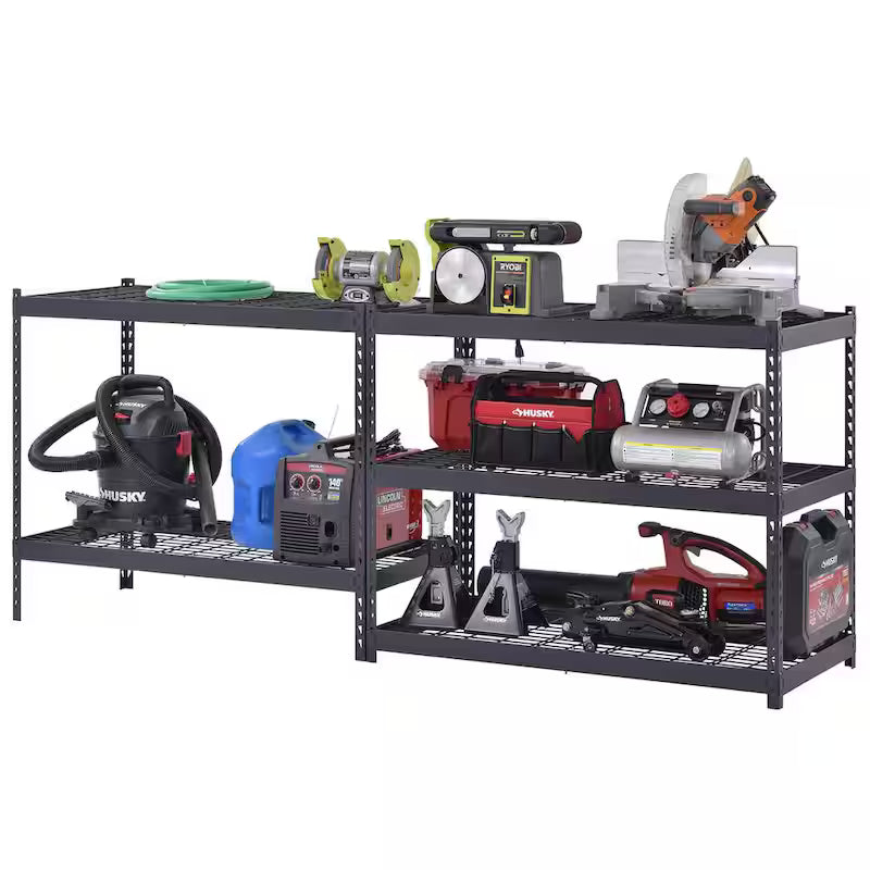 5-Tier Heavy Duty Steel Storage Shelving Unit in Black M2828