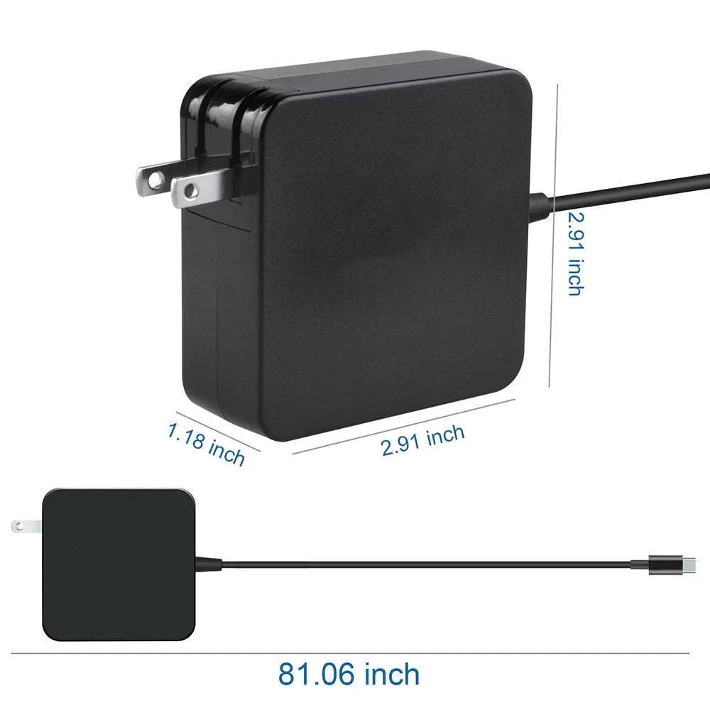 65W USB-C AC/DC Adapter Charger Y5284