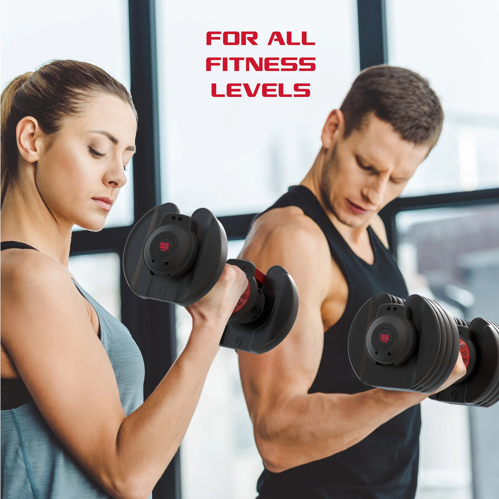 Adjustable Dumbbell 10-90 lbs Black X61625