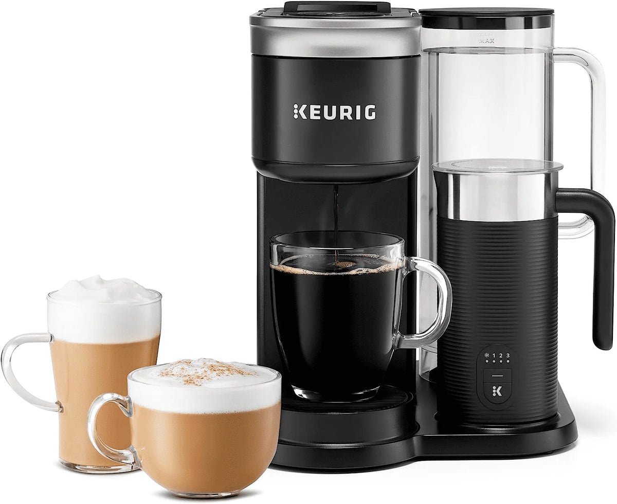 Black Single Serve Coffee Latte and Cappuccino Maker Y1313