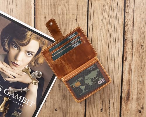 Genuine Leather Slim Card Holder Wallet E431