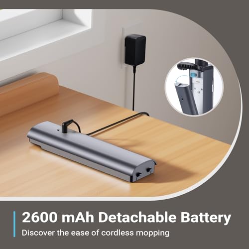 Electric Spin Mop with LED Headlight, Gray H95804
