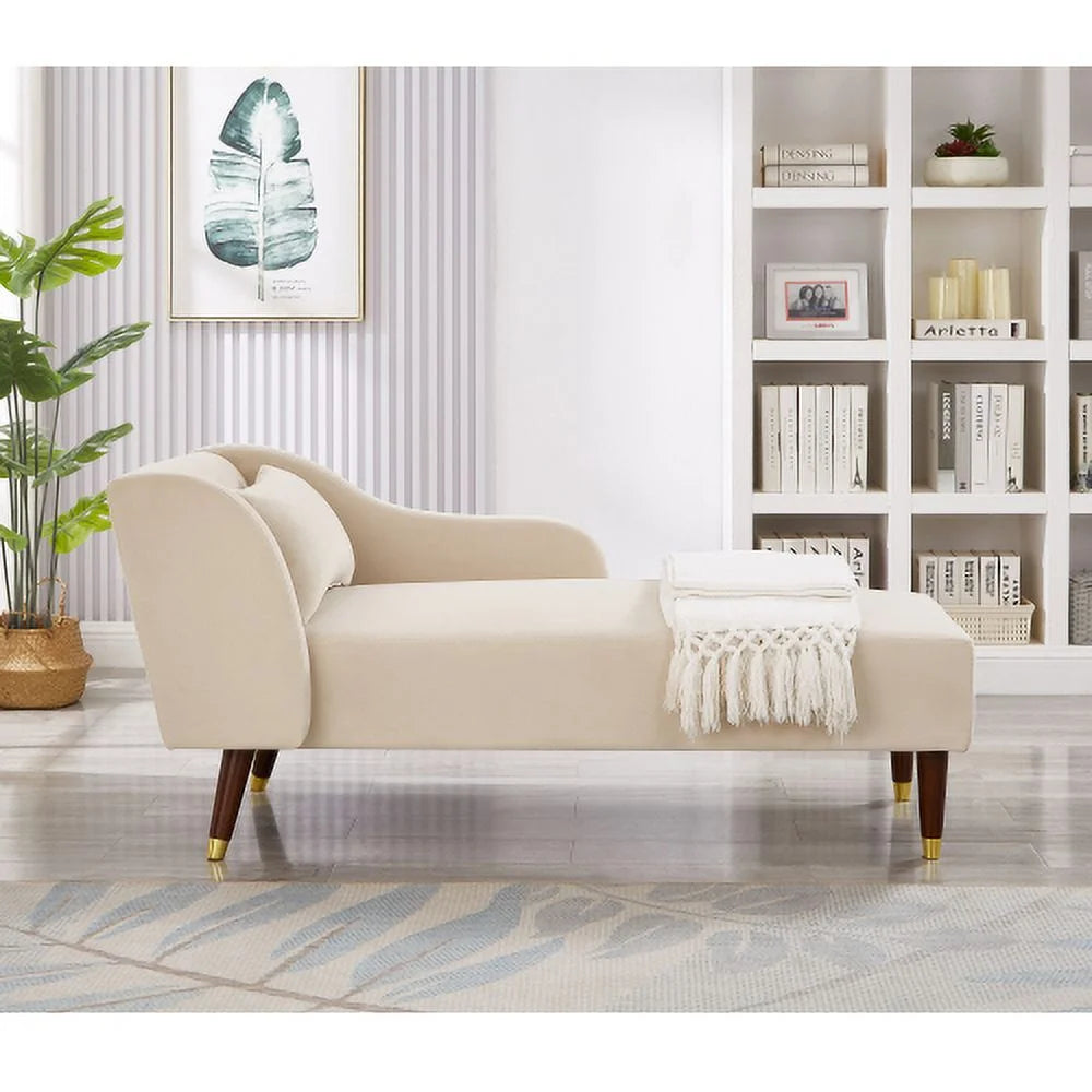Modern Upholstered Chaise Lounge with Removable Pillow Q332088