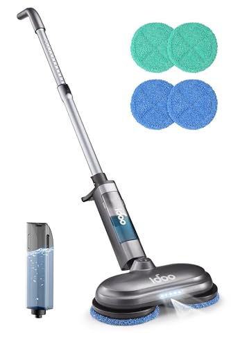 Electric Spin Mop with LED Headlight, Gray H95804
