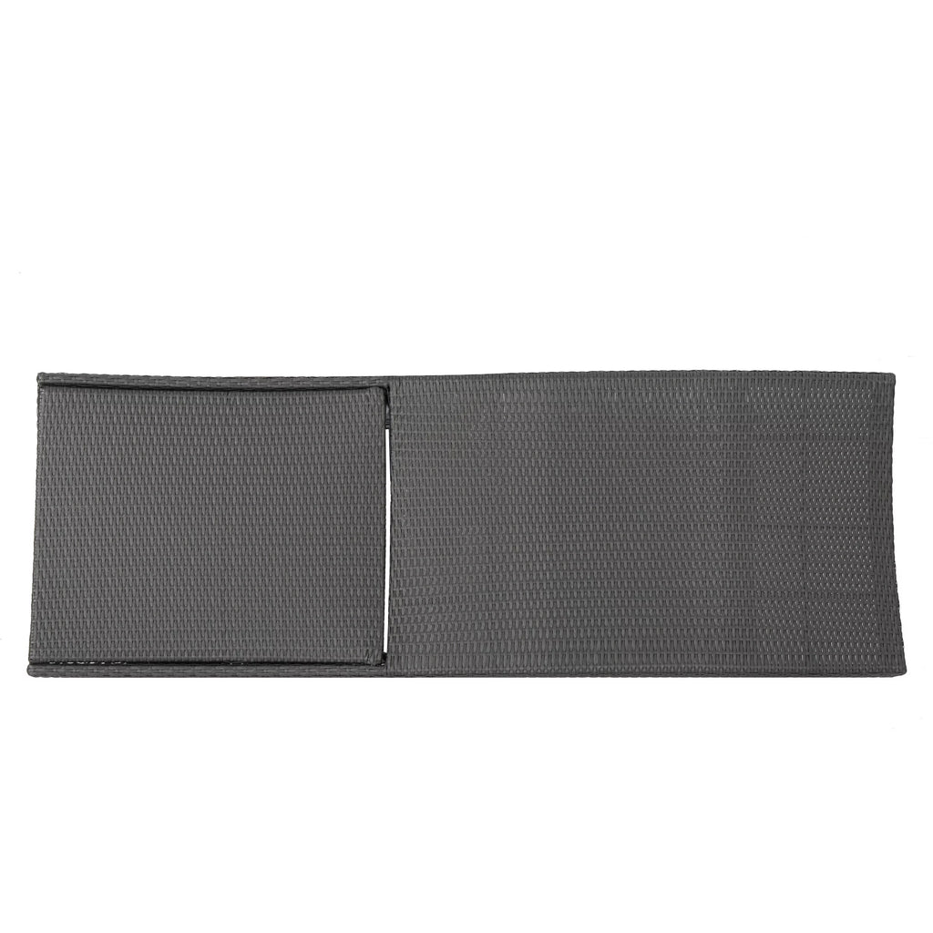 Grey Wicker Adjustable Chaise Lounge Set of 2 Y904