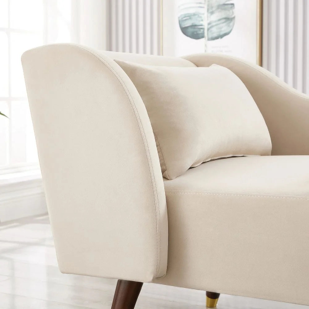 Modern Upholstered Chaise Lounge with Removable Pillow Q332088