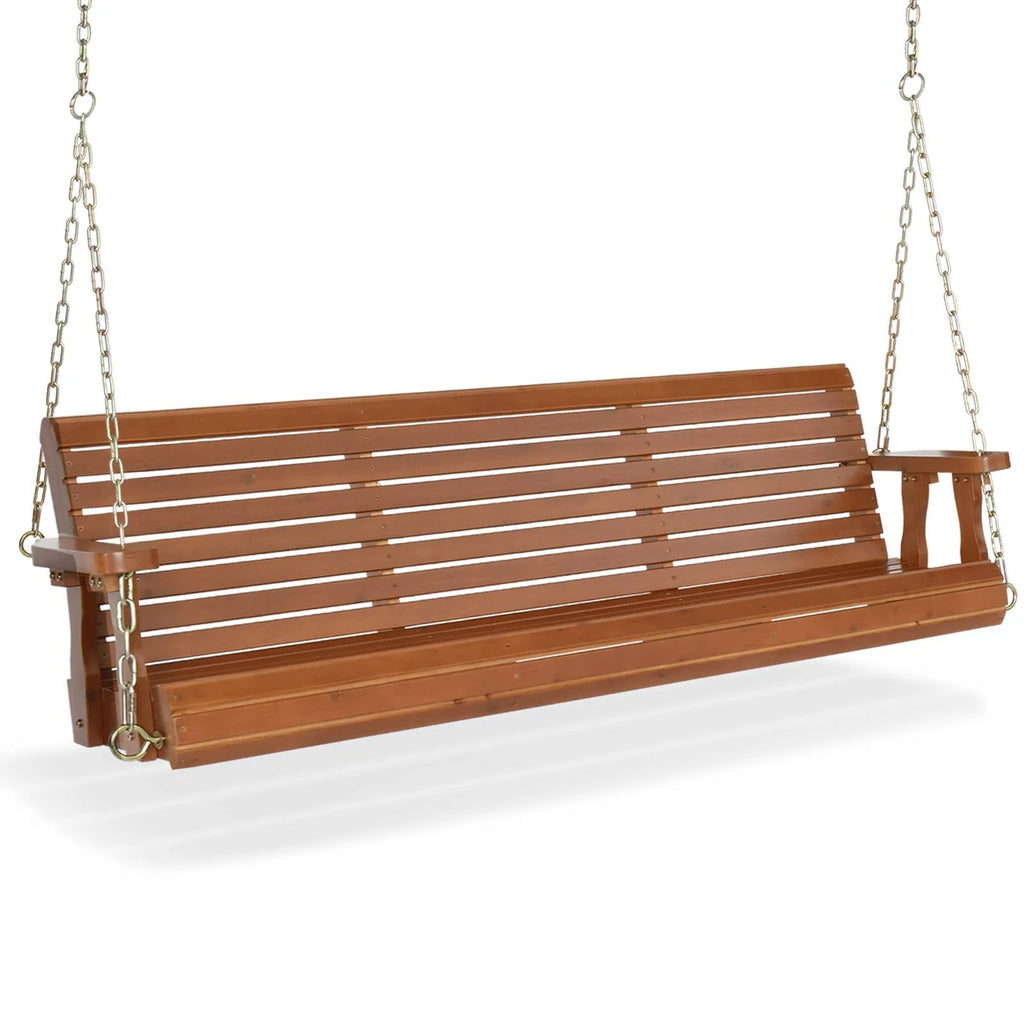 5 ft Brown Wooden Porch Swing J9555