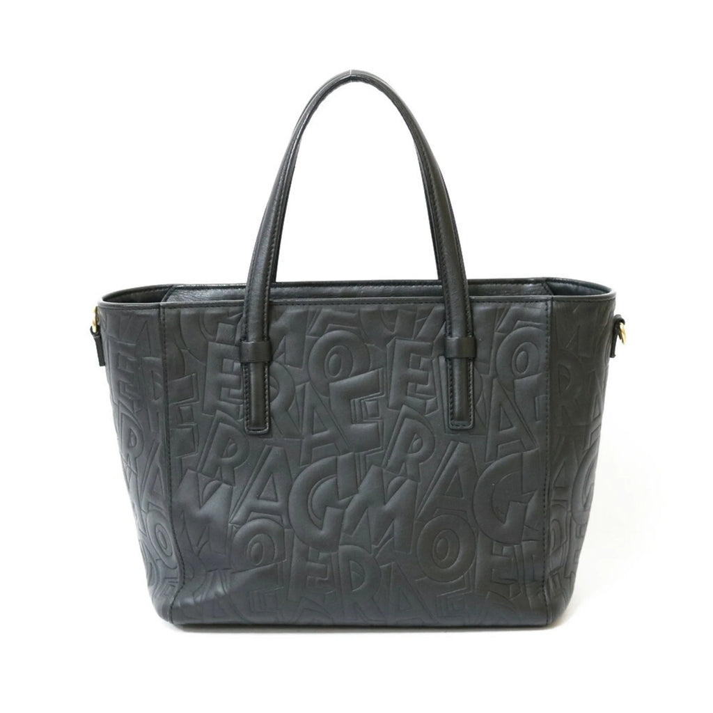 Pre-Owned Black Leather Handbag T996933
