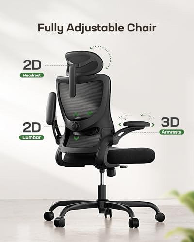 Black Ergonomic Office Chair with Lumbar Support Q41151