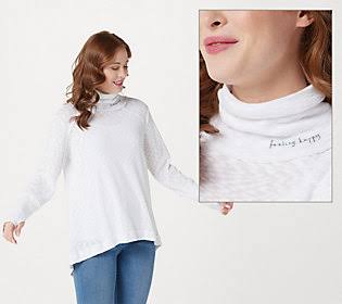 White Slub Knit Turtleneck G32986