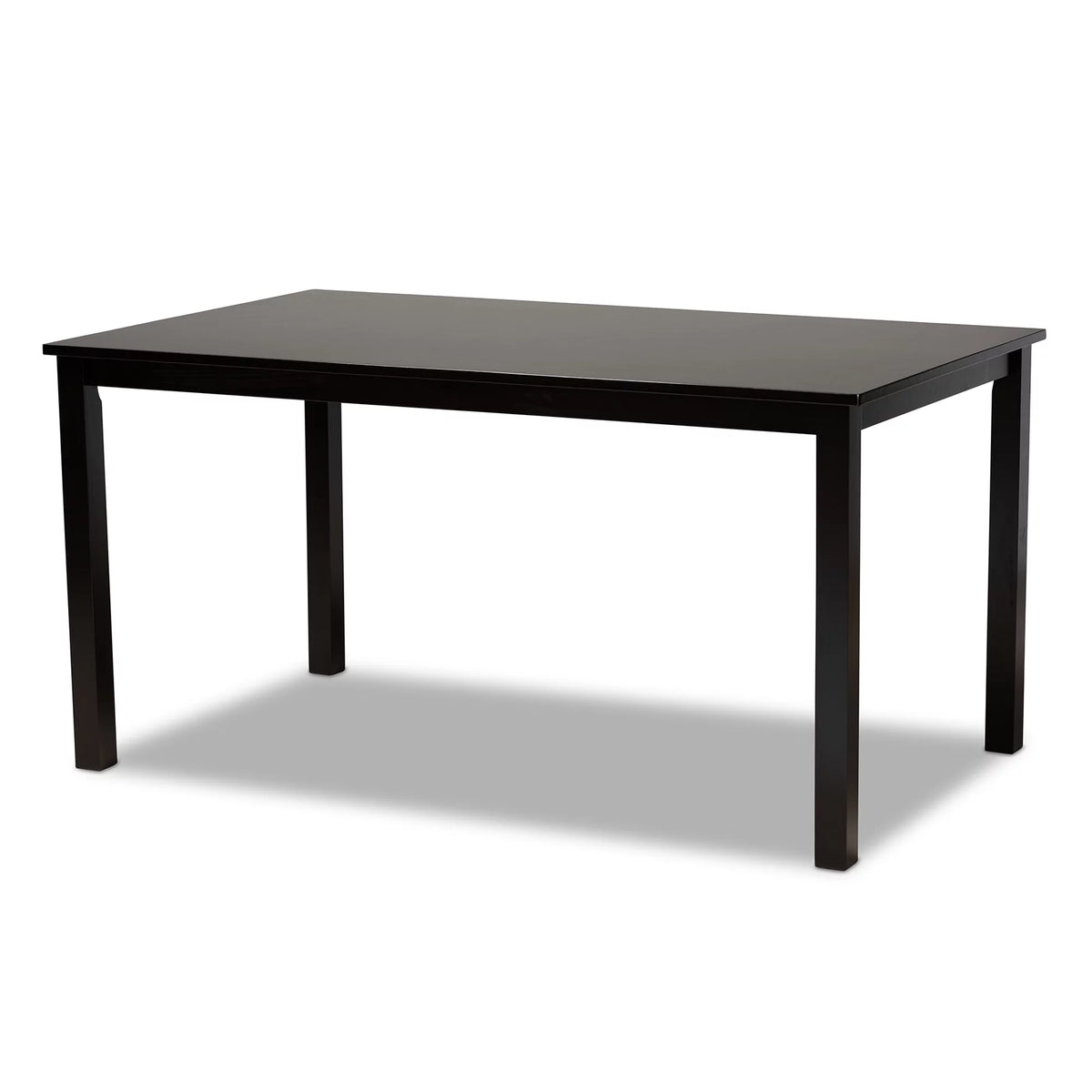 Espresso Brown Rectangular Wood Dining Table P5232