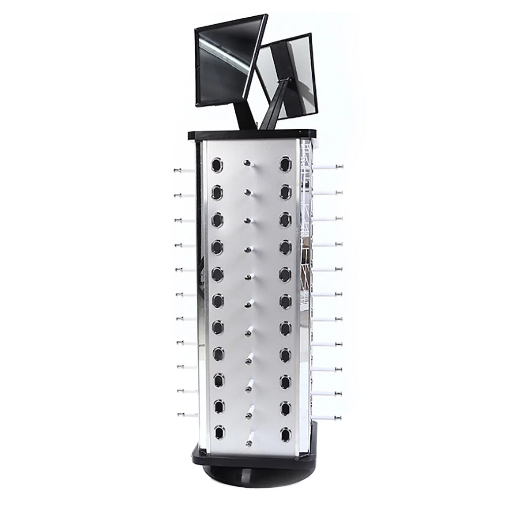 Freestanding 44-Pair Rotating Sunglasses Display Stand with Mirror R490