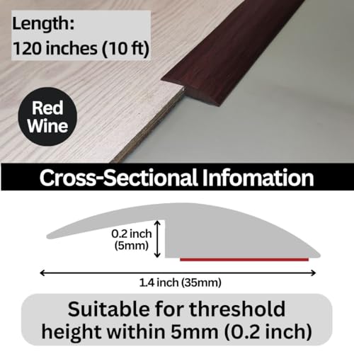 Self Adhesive Floor Transition Strip Edge Trim 120 inches Light Brown Coffee U4690