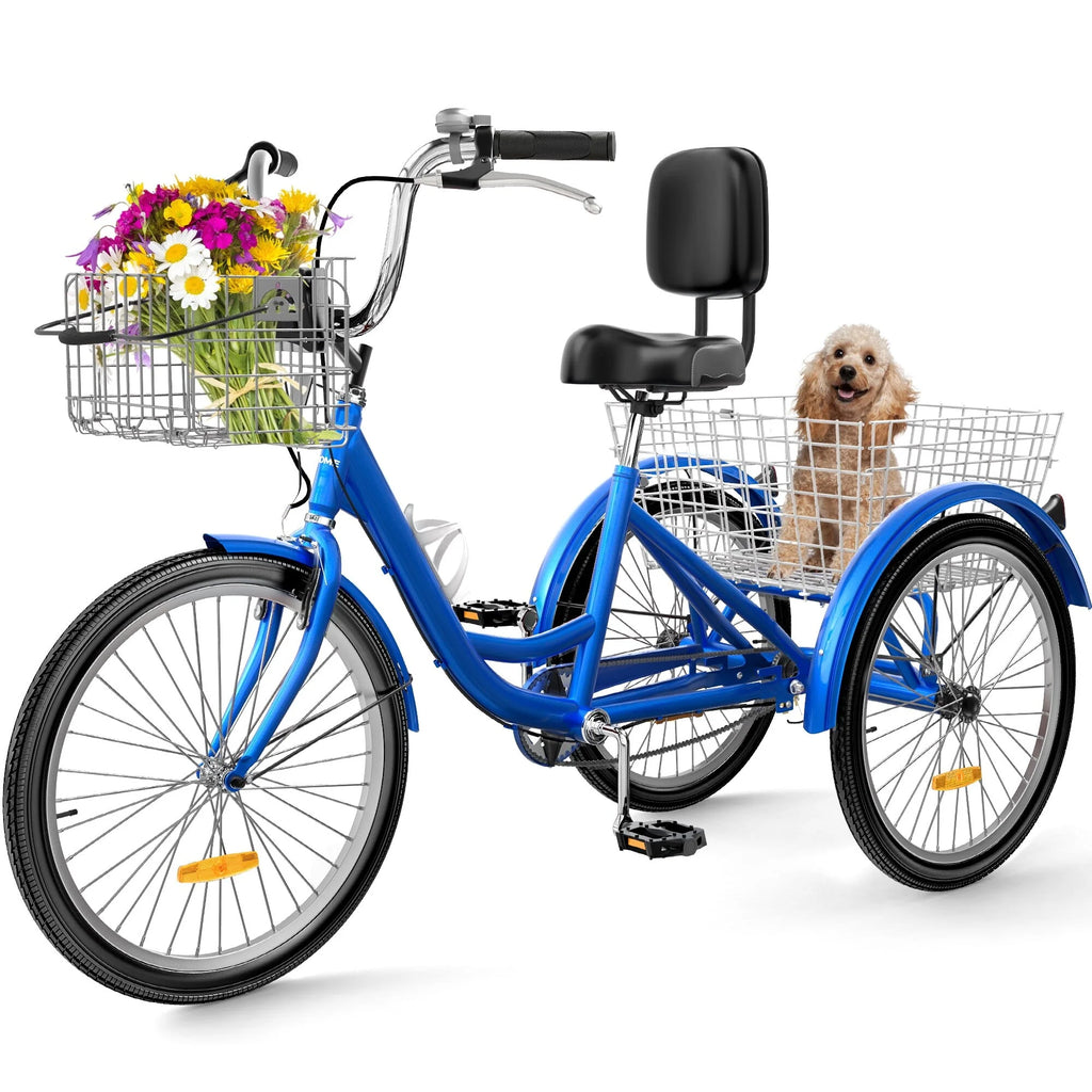Blue 26 Adult Tricycle 3 Wheel Bike T249