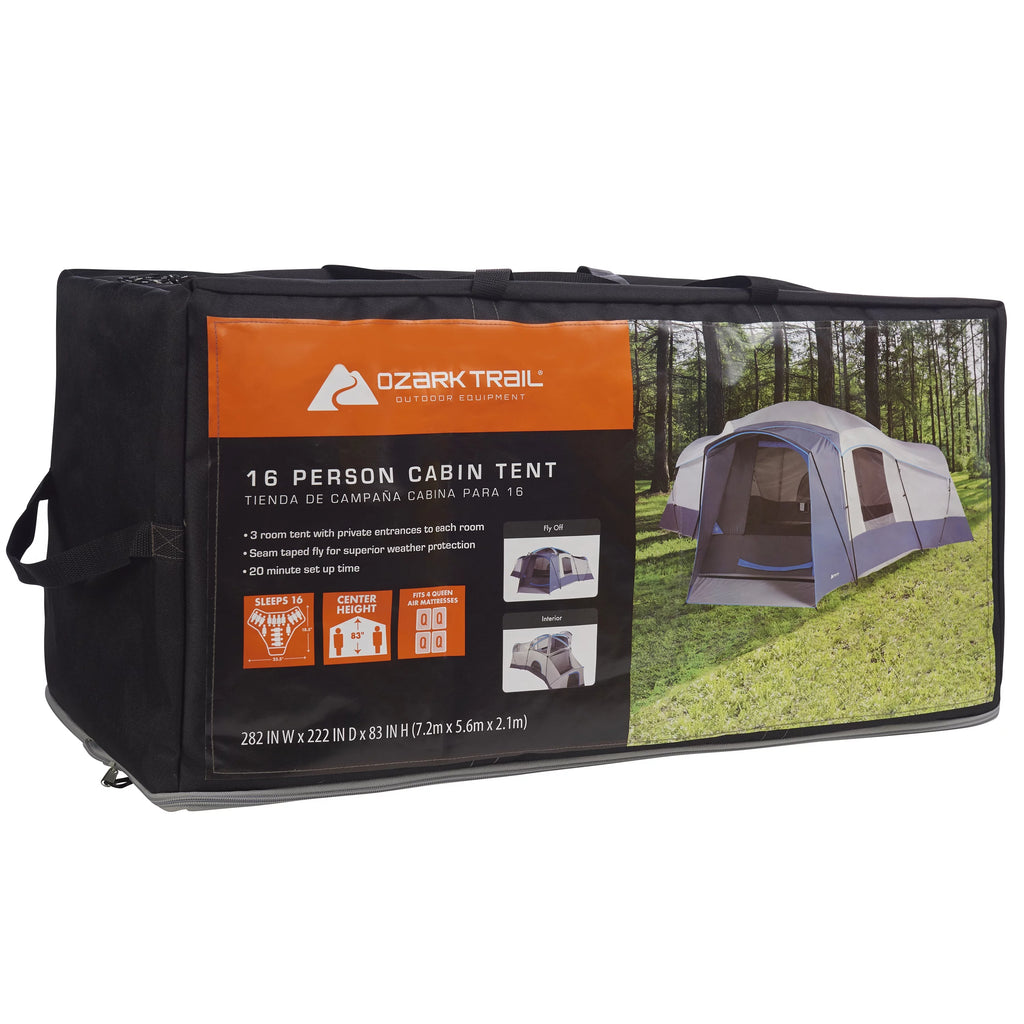16-Person Cabin Tent with 2 Removable Room Dividers A888