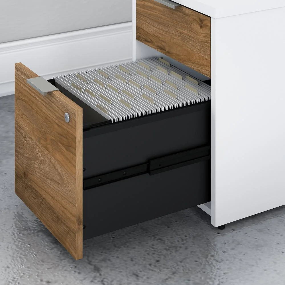 60W L Shaped Desk with Drawers I331