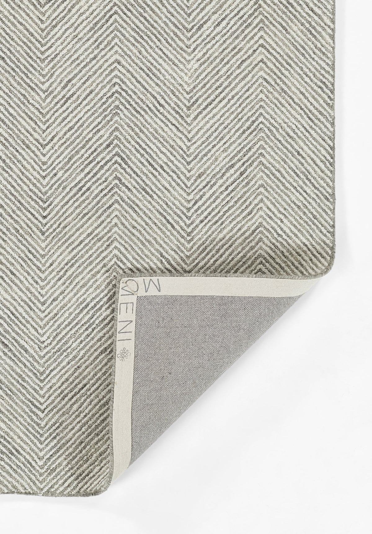 Hand Tufted Wool Zig Zag Grey Area Rug 3'6" X 5'6" H93949