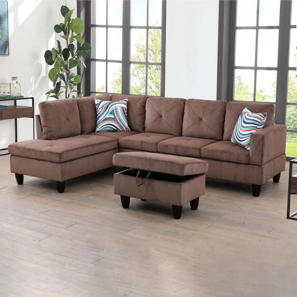 Linen L-Shape Sectional Sofa C815