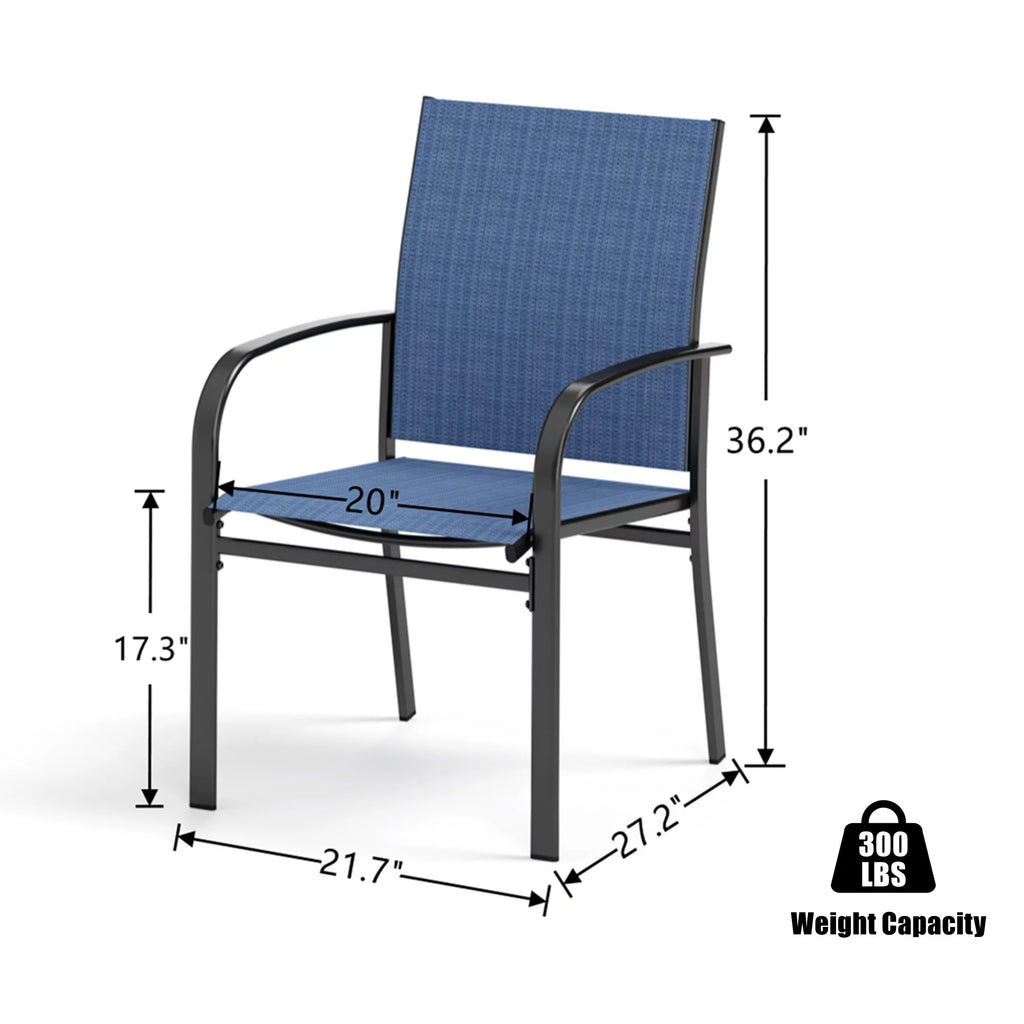 9-Piece Outdoor Patio Dining Set with Steel Table & Textilene Chairs S85773