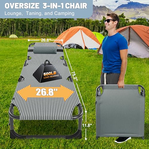5-Position Folding Chaise Lounge Chair S653