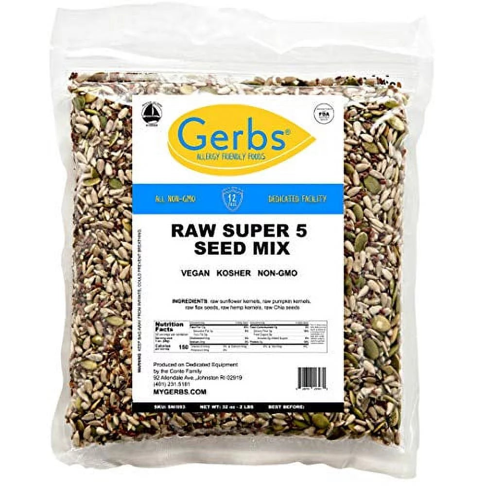 Pumpkin Sunflower Chia Flax Hemp Seed Raw Mix 2 LBS F99748