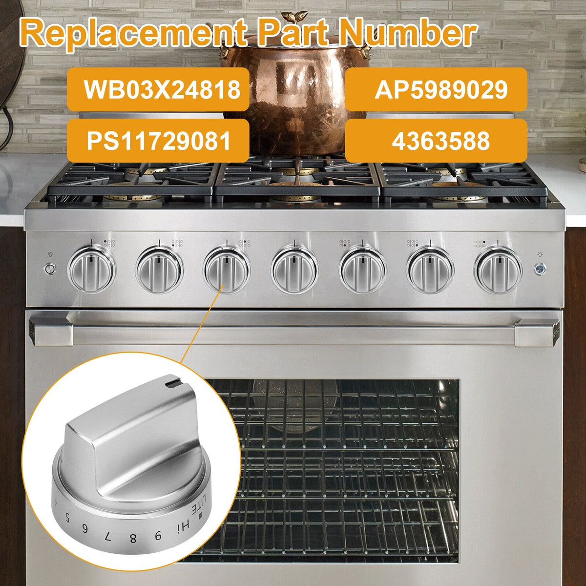 Stainless Steel Control Knobs B9709