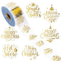1000Pcs Clear Christmas Stickers Roll C395581