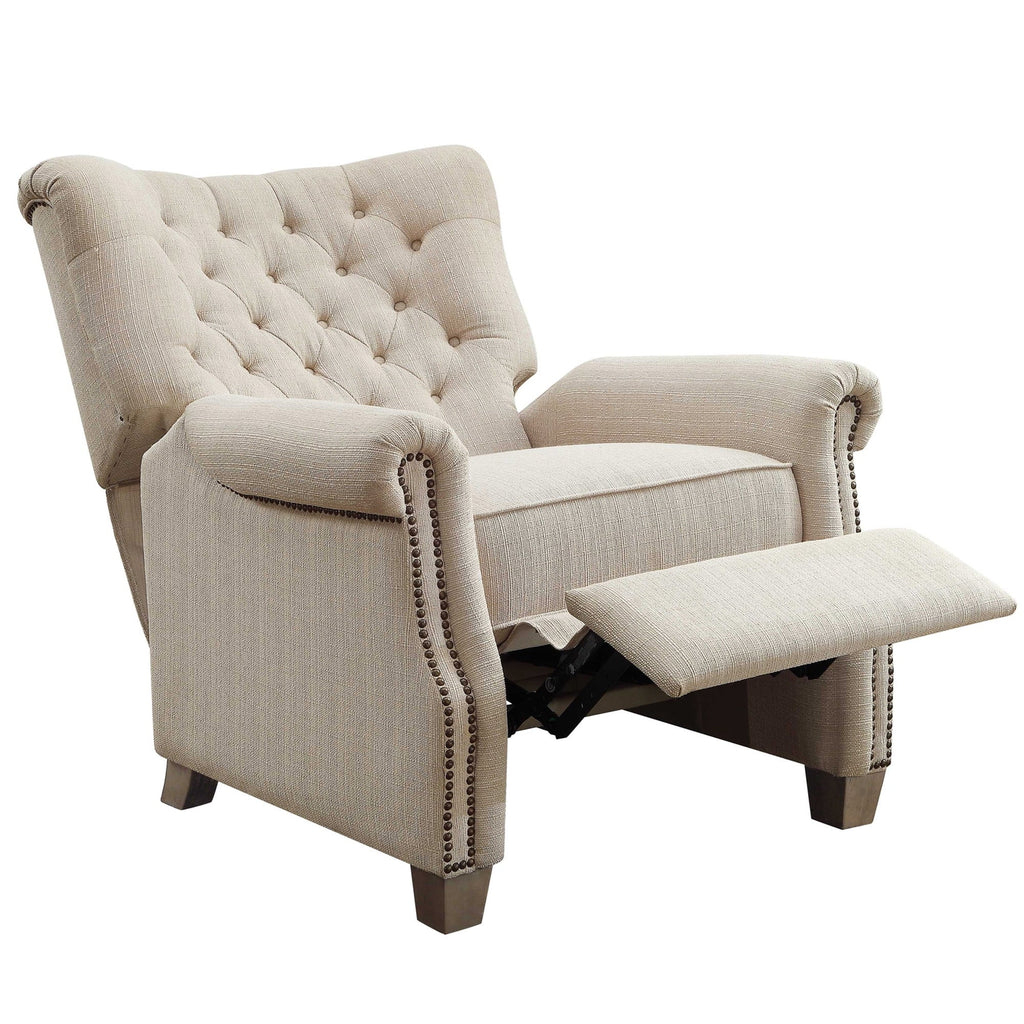 Gray Fabric Upholstery Push Back Recliner X225008