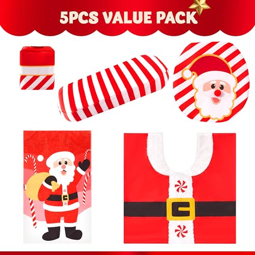 5 Pieces Christmas Bathroom Decoration Set B18114