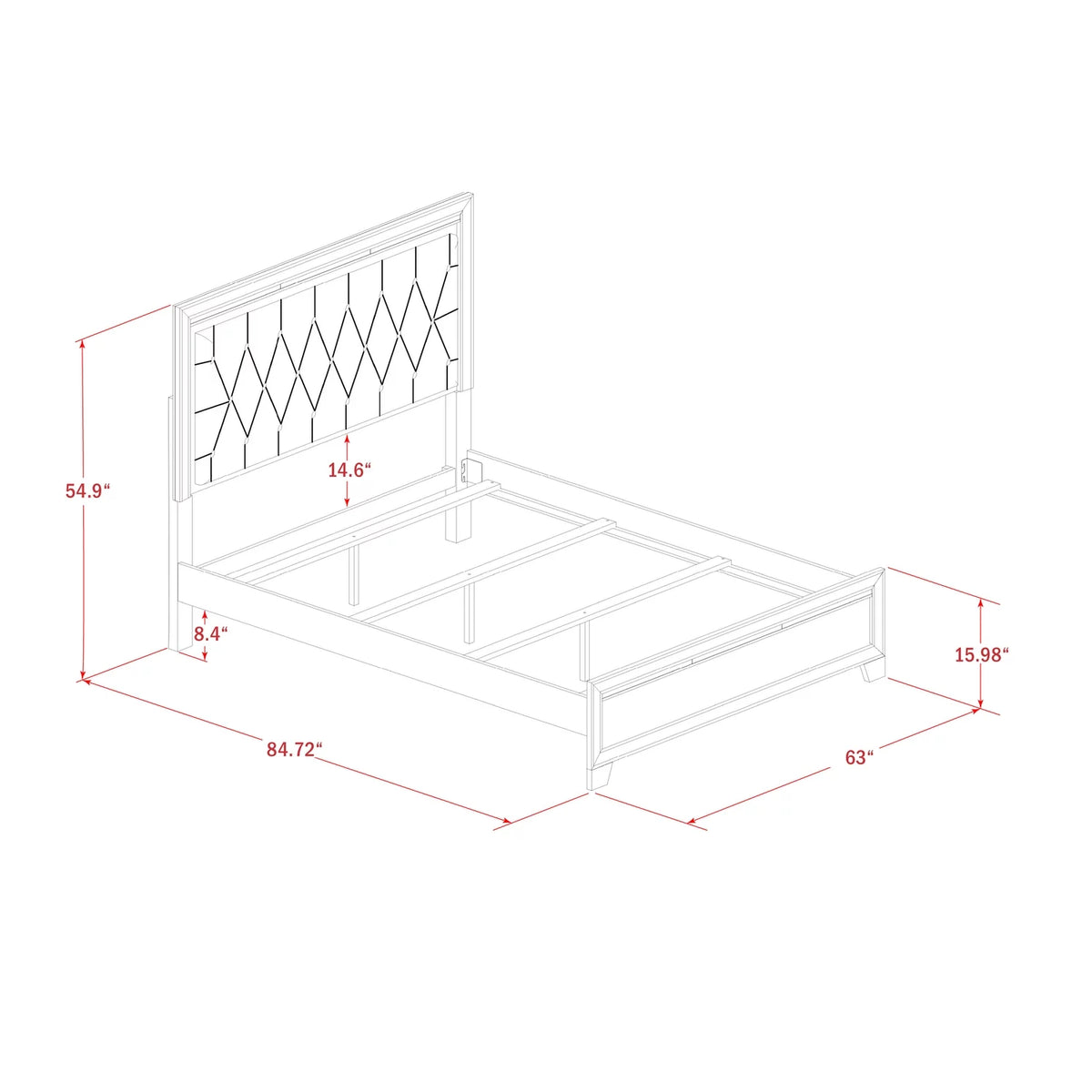 2-Piece Queen Wood Bedroom Set X2364