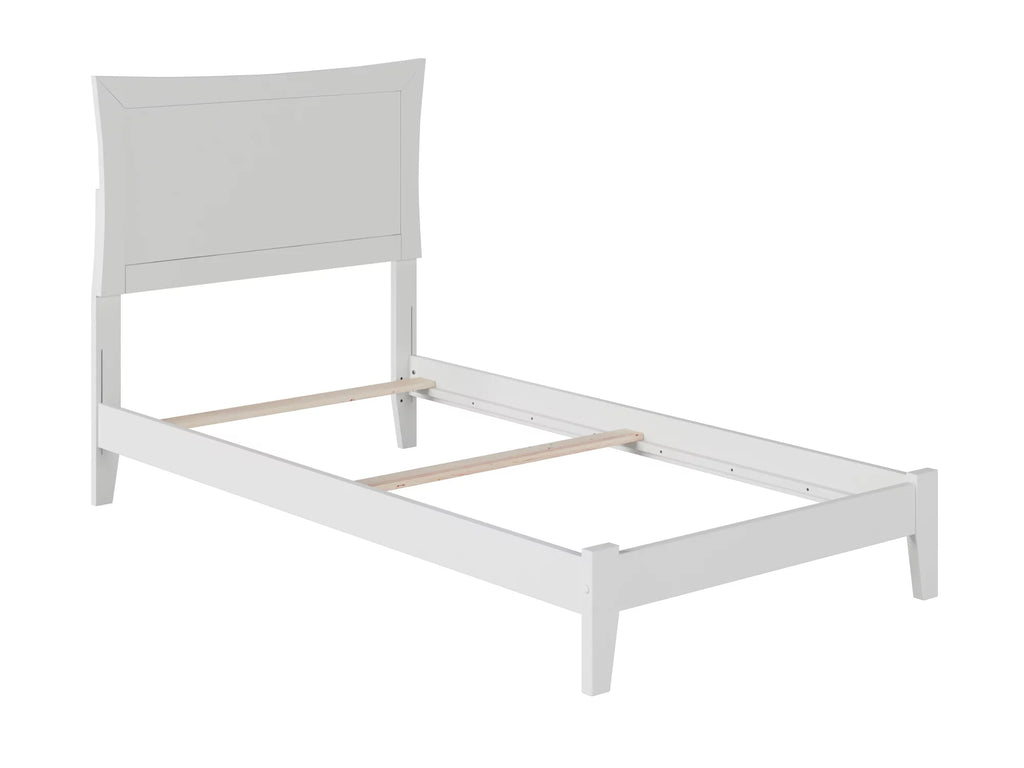Twin Wood Bed Frame with Panel Headboard U45506